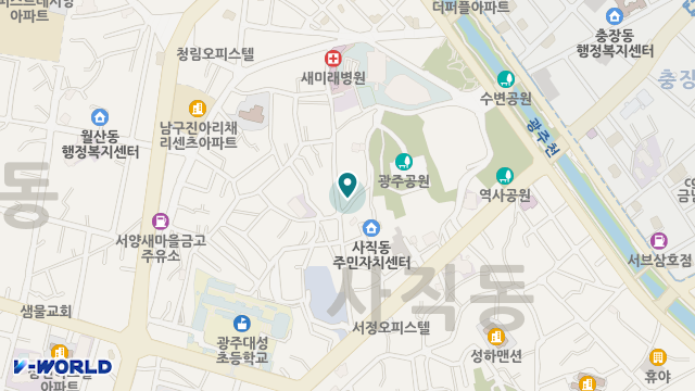 광주공원노인복지센터 위치 지도