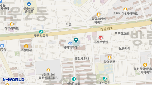 케어링통합재가방문요양호남지역본부 위치 지도
