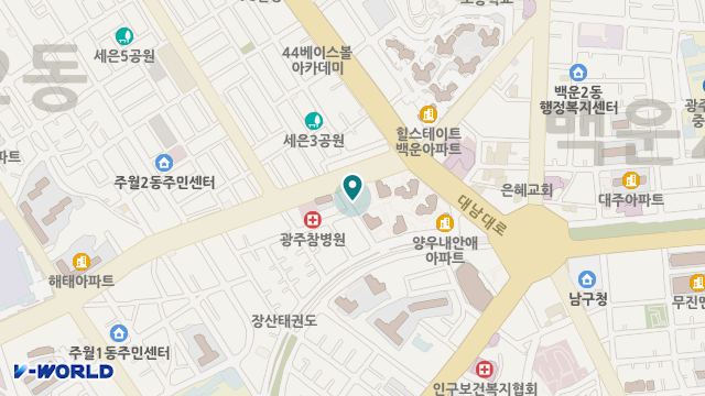 (주)케어링주간보호센터 광주남구점 위치 지도