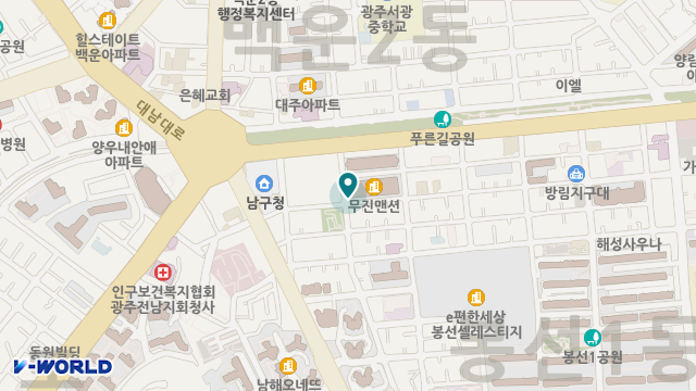 광주재가복지센터 위치 지도