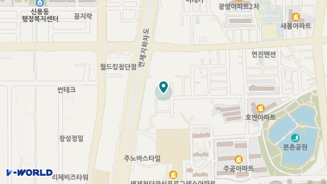 광주행복한복지센터 위치 지도