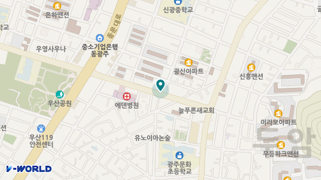 무등재가노인복지센터 위치 지도