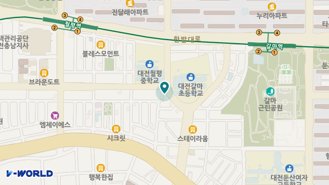 둔산부성'노인복지센터 위치 지도