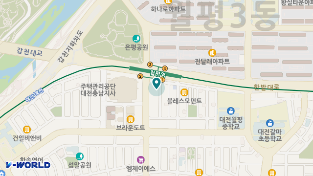 대전광역시사회서비스원  광역종합재가센터 위치 지도