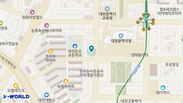 예스케어 둔산 주간보호센터 위치 지도