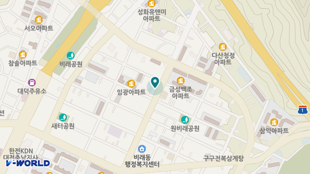 김정원지역사회서비스 위치 지도