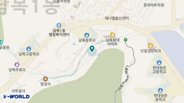 남목노인복지관 부설 치매보호센터 위치 지도