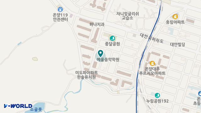 온양한아름노인복지센터 위치 지도