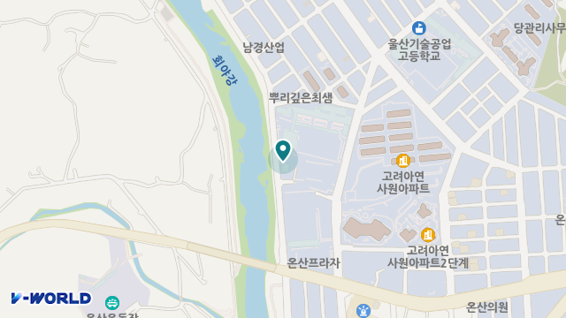 온산효실버주야간보호센터 위치 지도