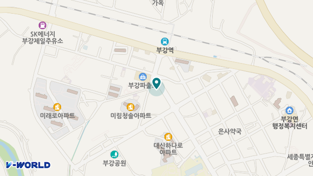 세종부강노인복지센터 위치 지도
