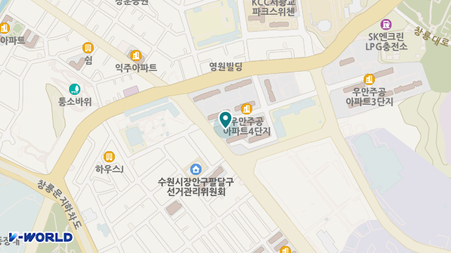 수원산내들주야간보호센터 위치 지도