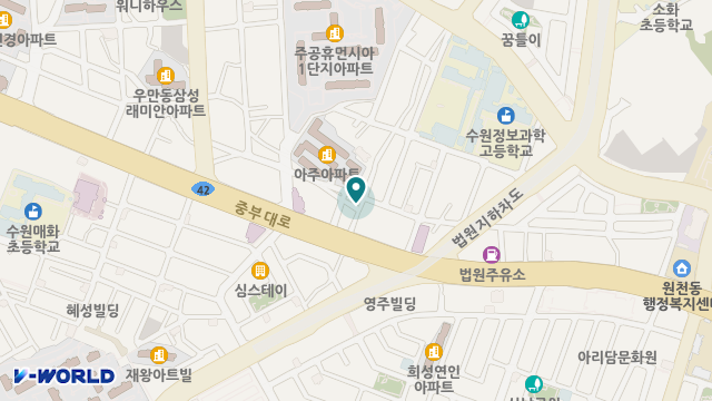 영통고은빛 방문요양 위치 지도