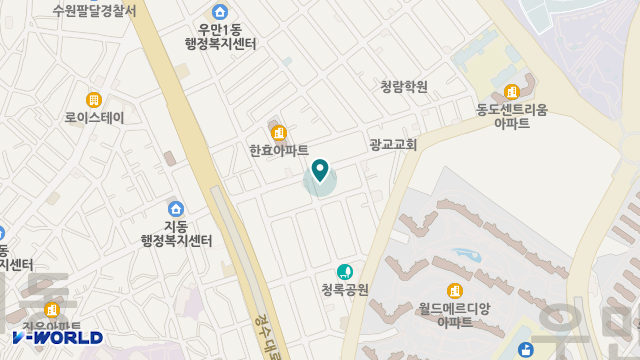 덕원노인복지센터 위치 지도