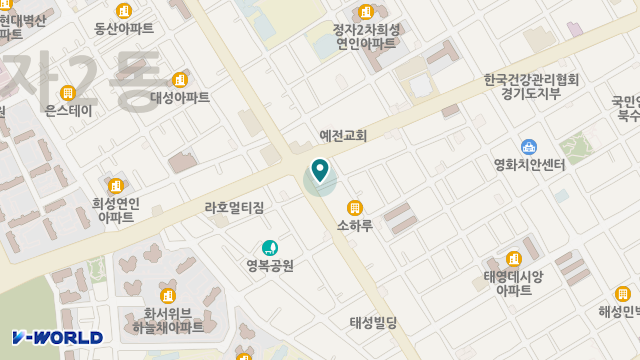 효다함재가복지센터 위치 지도