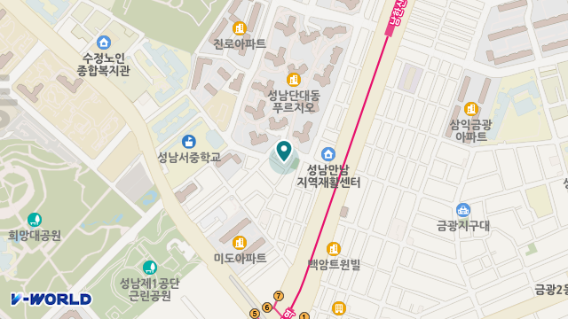사회적협동조합 성남만남돌봄센터 위치 지도