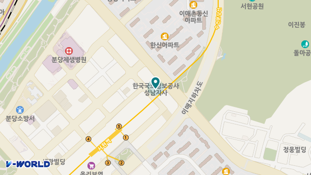 분당사랑재가복지센터 서현점 위치 지도