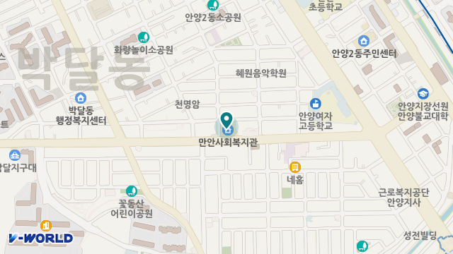 안양시만안노인주간보호센터 위치 지도