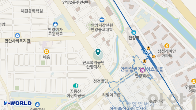 안양 데이케어센터 위치 지도