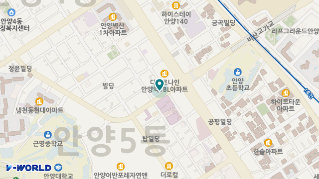 느티나무주간보호센터 만안점 위치 지도