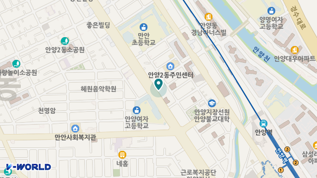늘편안한 주야간보호센터 안양지점 위치 지도