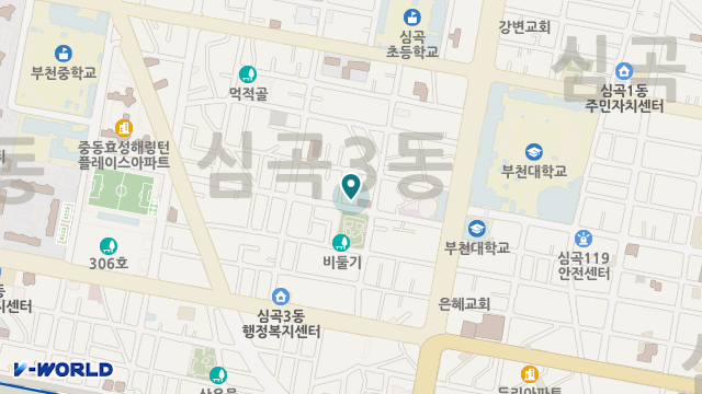 부천시경로주간보호센터 위치 지도