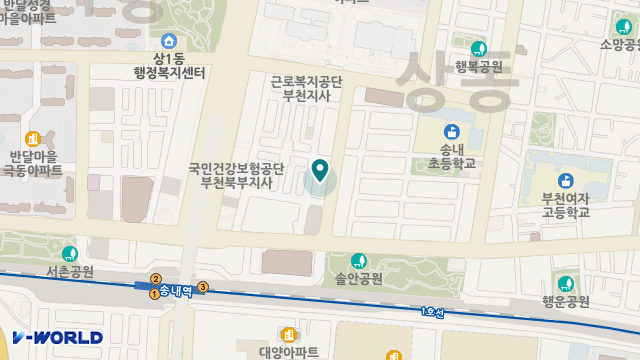 아리아케어 방문요양 부천 중동센터 위치 지도