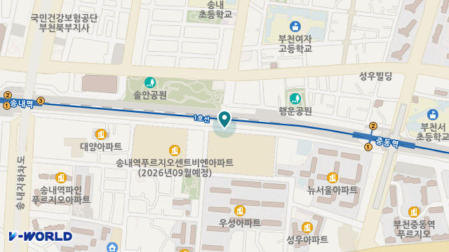 솔안주야간보호센터 위치 지도
