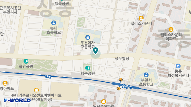 효행복주야간보호센터 위치 지도