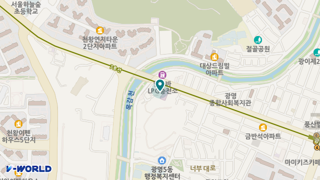 광명참사랑주간보호센터 위치 지도