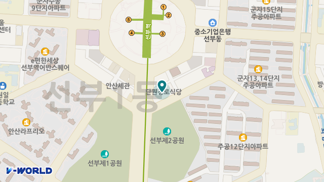 단원구노인복지관부설올리사랑장기요양센터 위치 지도