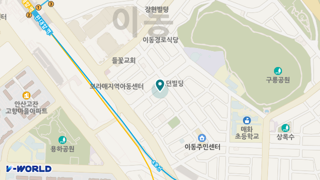 상록노인재가센터 위치 지도