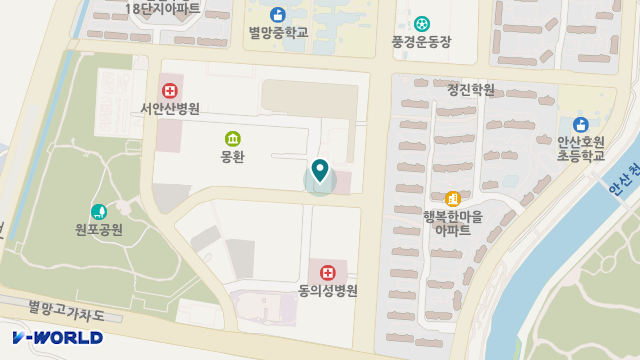단원센트럴의료기 위치 지도