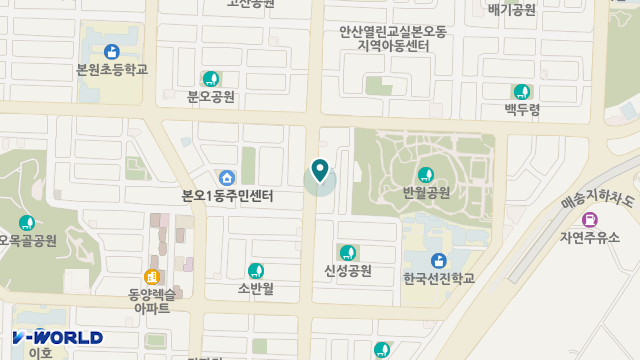 상록주야간보호센터 위치 지도