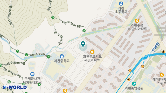 A+과천행복'노인복지센터 위치 지도