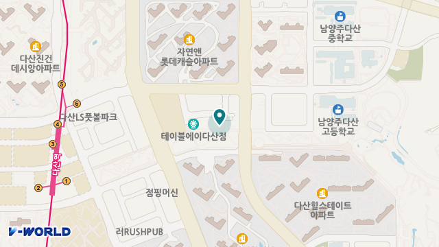(주)대교뉴이프데이케어센터남양주센터 위치 지도