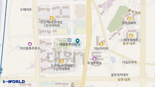 오산남부은빛사랑채 위치 지도