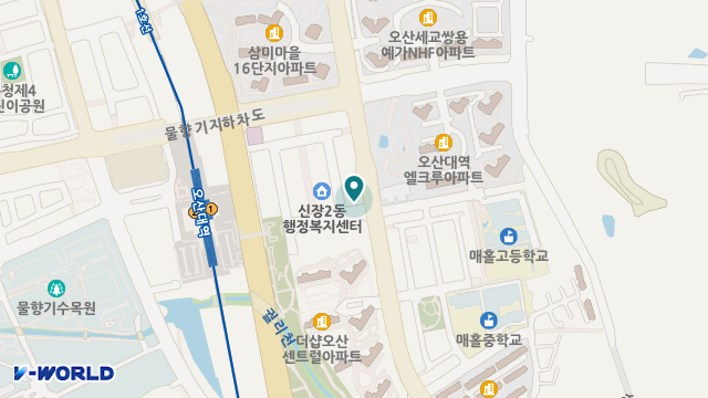 오산세교주야간보호센터 위치 지도