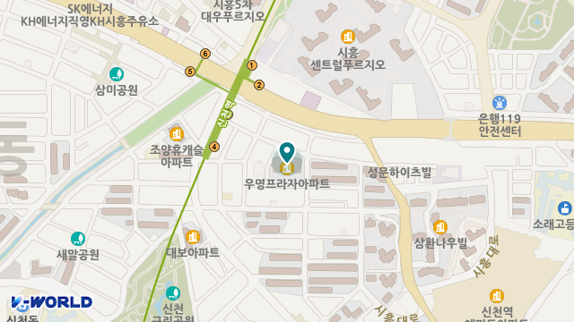 푸른소나무주야간보호센터 시흥점 위치 지도
