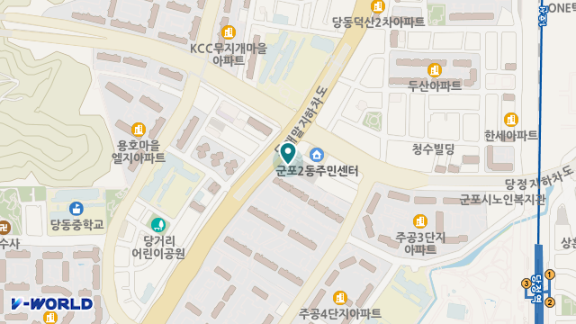 군포사랑의손길노인복지센터 위치 지도