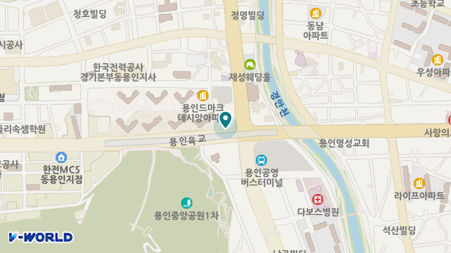 용인재가장기요양기관 위치 지도