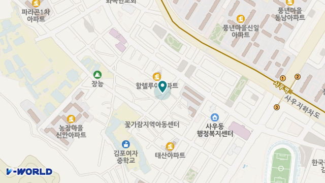 사우리 재가복지센터 위치 지도