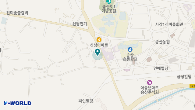 송산효재가복지센터 위치 지도