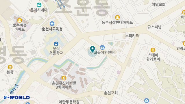 "춘천희망"복지센터 위치 지도