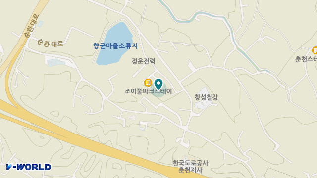 춘천중앙노인복지센터 위치 지도