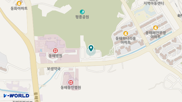동해시노인의료복지센터 위치 지도