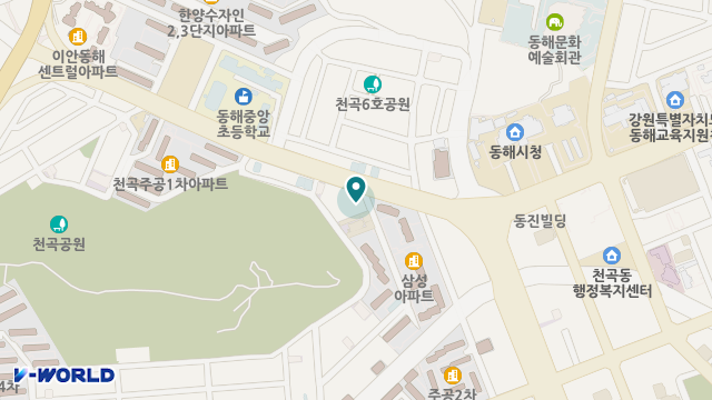 동해재가복지센터 위치 지도