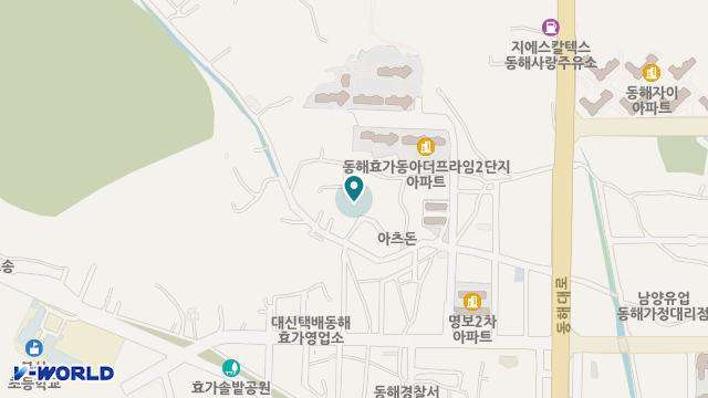 동해효재가센터 위치 지도