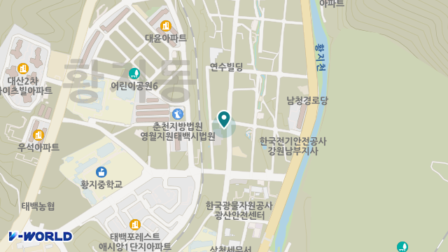 태백노인복지센터 위치 지도