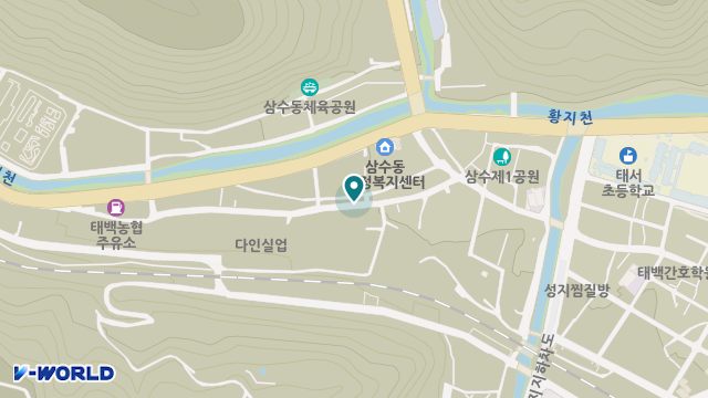 태백누리재가복지센터 위치 지도