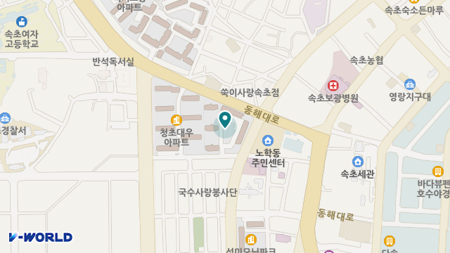 속초노인복지센터 위치 지도